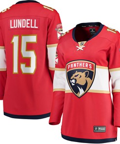 Anton Lundell Florida Panthers Fanatics Branded Womens Home Breakaway Player Jersey - Red Nhl