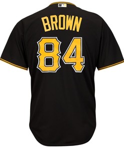 Antonio Brown Pittsburgh Pirates Majestic X Mlb Crossover Cool Base Player Jersey - Black