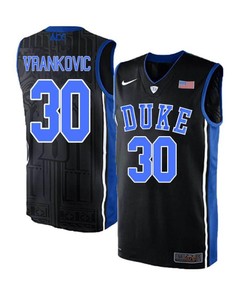 Antonio Vrankovic 30 Duke Blue Devils Elite Basketball Men Jersey - Black Blue