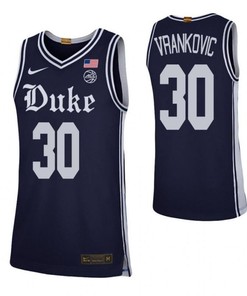 Antonio Vrankovic 30 Elite Duke Blue Devils Basketball Jersey Navy
