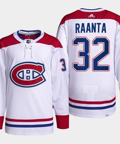 Antti Raanta 32 Carolina Hurricanes White Jersey 2022-23 Pro Away PrimeGreen