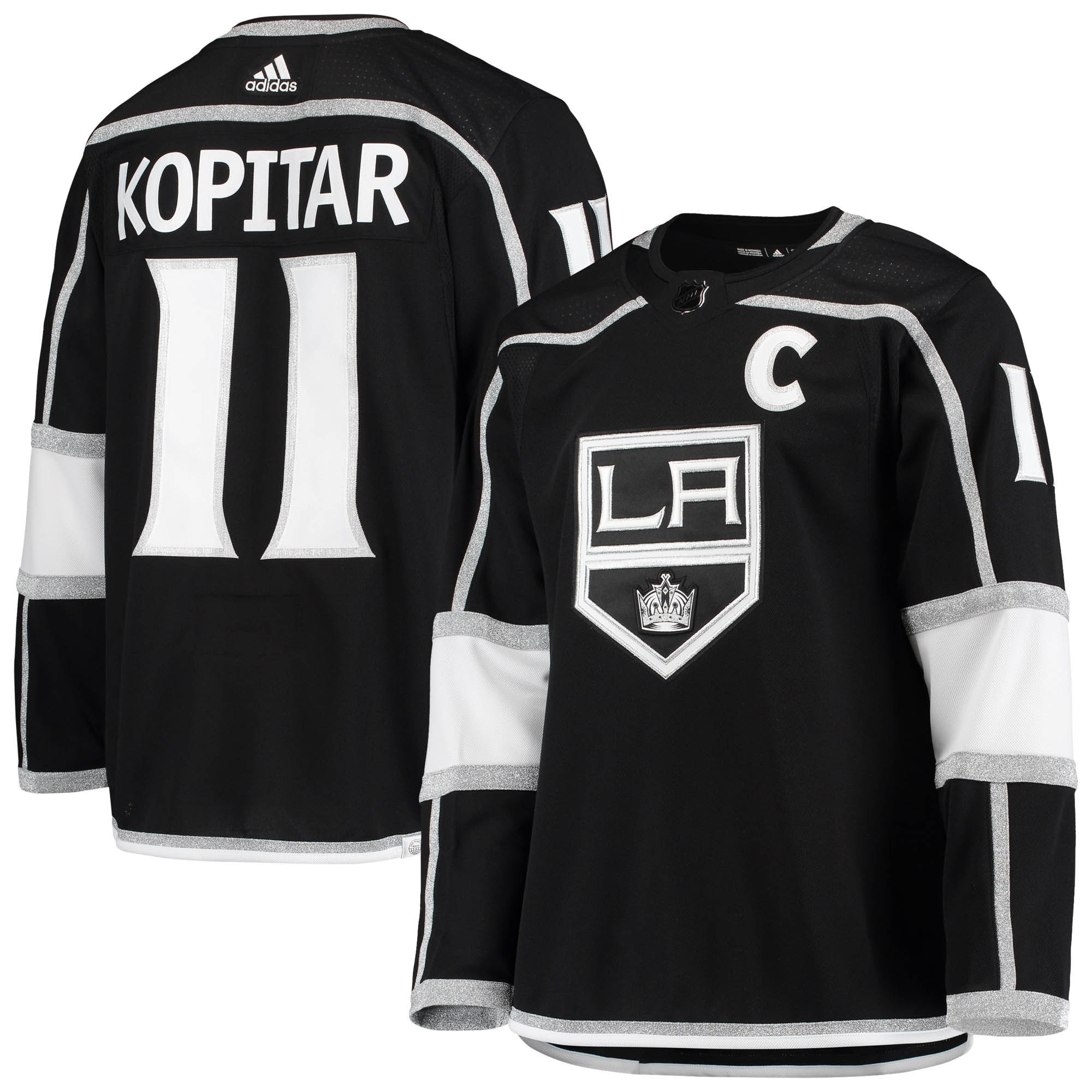 Anze Kopitar Los Angeles Kings Adidas Home Primegreen Authentic Pro Player Jersey Black Nhl
