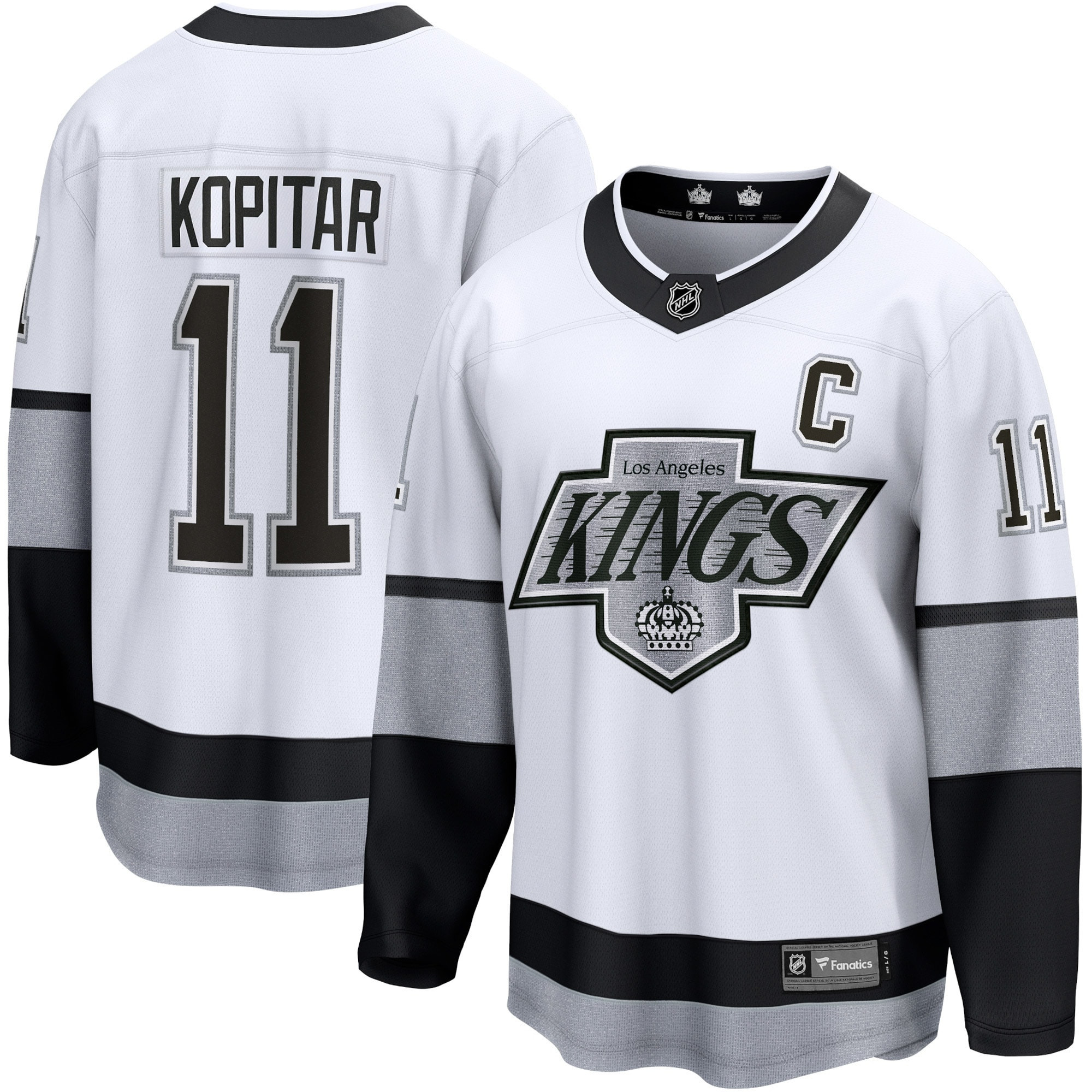 Anze Kopitar Los Angeles Kings Fanatics Branded Alternate Premier Breakaway Player Jersey - White Nhl