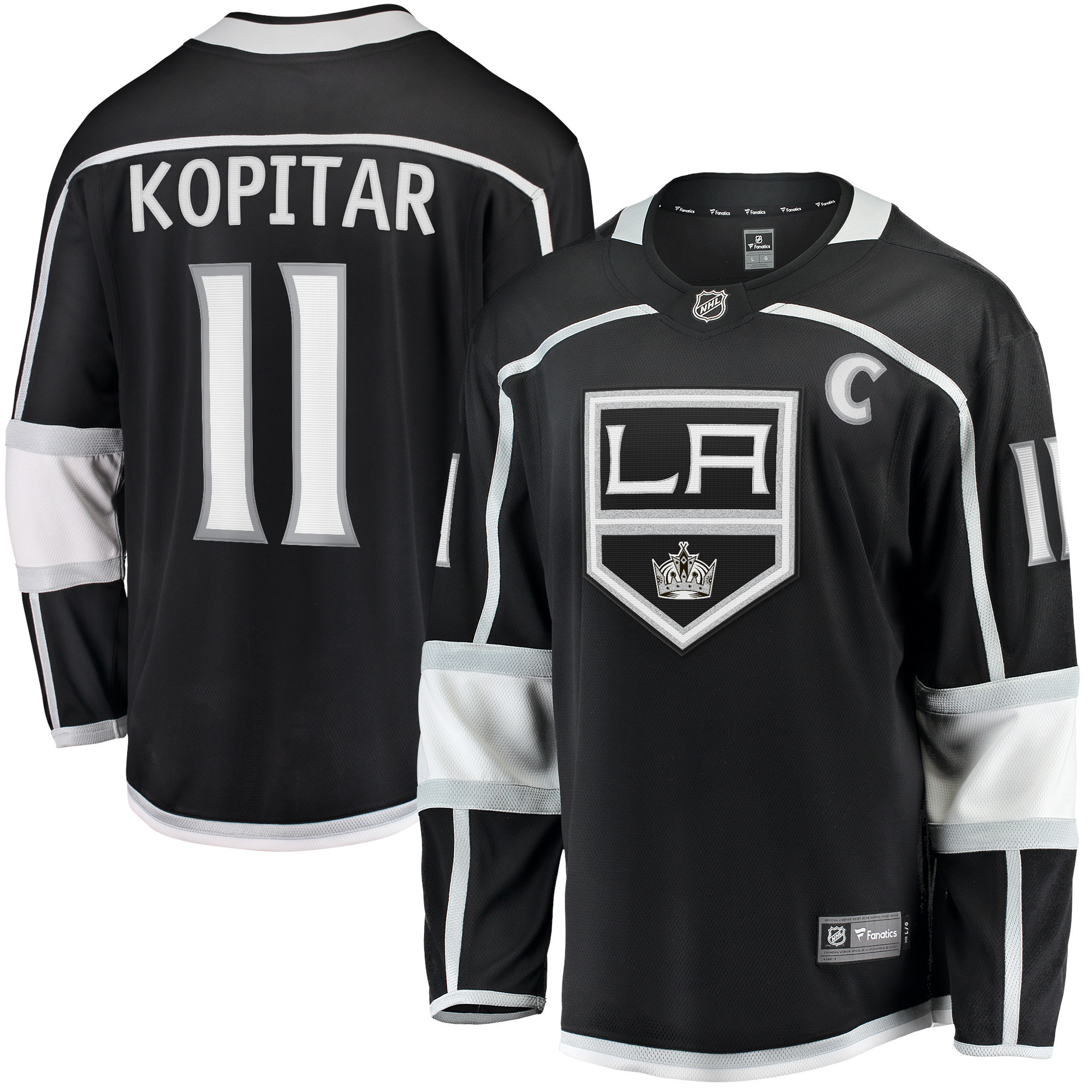 Anze Kopitar Los Angeles Kings Fanatics Branded Home Premier Breakaway Player Jersey - Black Nhl