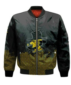 Appalachian State Mountaineers Bomber Jacket Basketball Net Grunge Pattern- NCAA