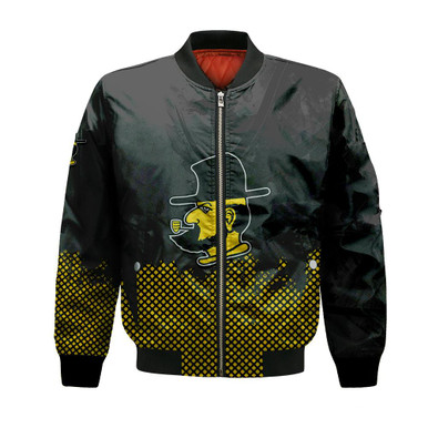 Appalachian State Mountaineers Bomber Jacket Basketball Net Grunge Pattern- NCAA