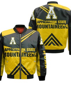 Appalachian State Mountaineers Football Bomber Jacket  - Stripes Cross Shoulders - NCAA