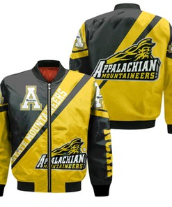 Appalachian State Mountaineers Logo Bomber Jacket Cross Style - NCAA
