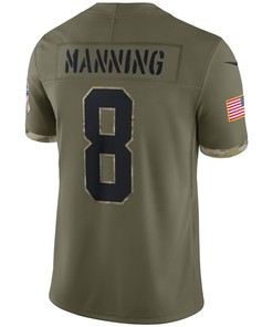 Archie Manning New Orleans Saints 2022 Salute To Service Retired Player Limited Jersey - Olive
