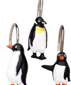 Arctic Penguins Resin Shower Curtain Hooks - Park Avenue Delux Collection