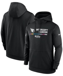 Arizona Cardinals 2022 NFL Crucial Catch Therma Performance Pullover Hoodie - Black