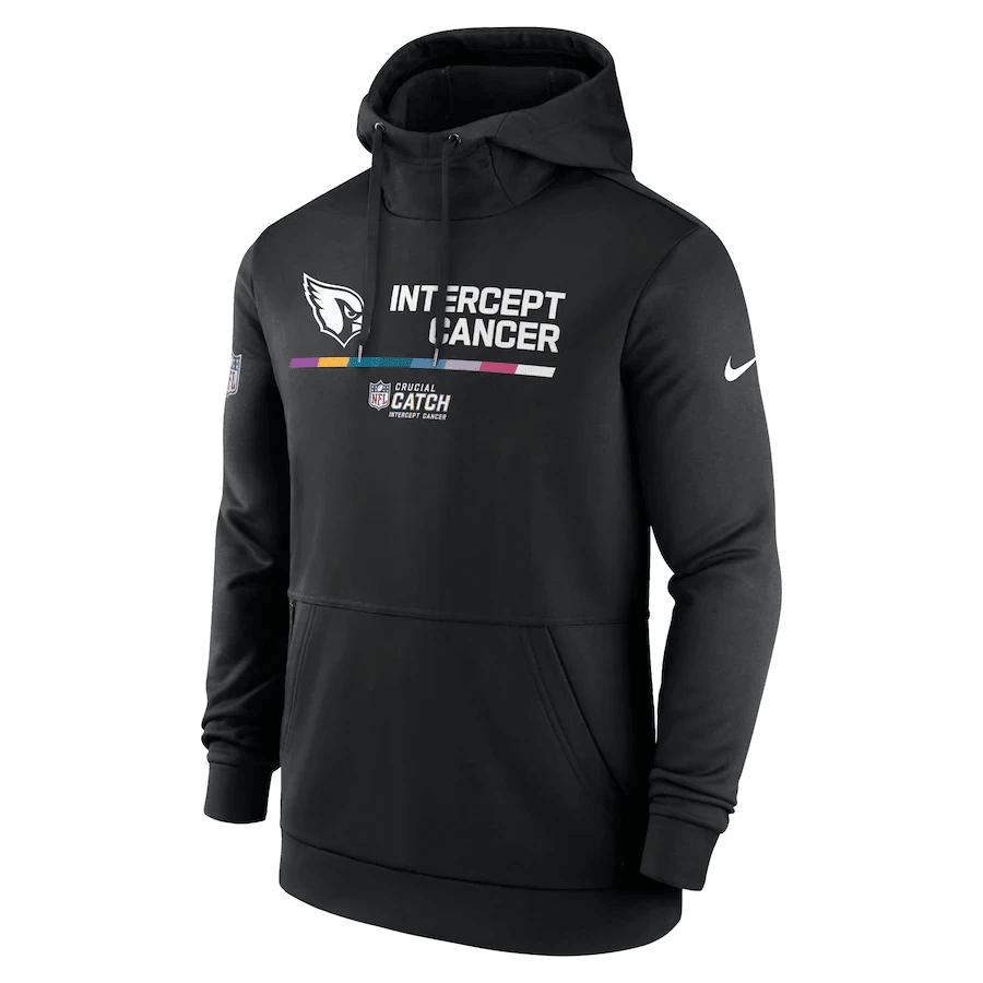 Arizona Cardinals 2022 NFL Crucial Catch Therma Performance Pullover Hoodie - Black
