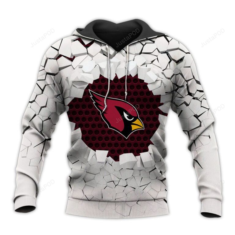 Arizona Cardinals 3D Hoodie Zip Hoodie