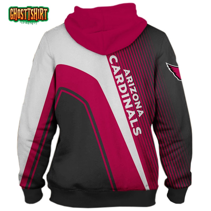 Arizona Cardinals 3D Hoodie Zipper Sweatshirt Jacket Pullover NFL Football