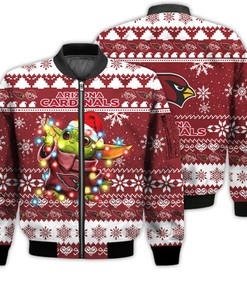 Arizona Cardinals Baby Yoda Star Wars Sports Football American Ugly Christmas Gifts Unisex 3D Bomber Jacket