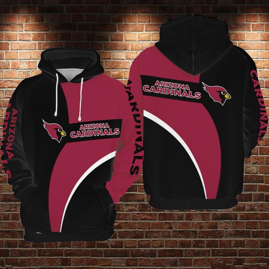 Arizona Cardinals Black Red Men, Arizona Cardinals 3D Hoodie All Over Print
