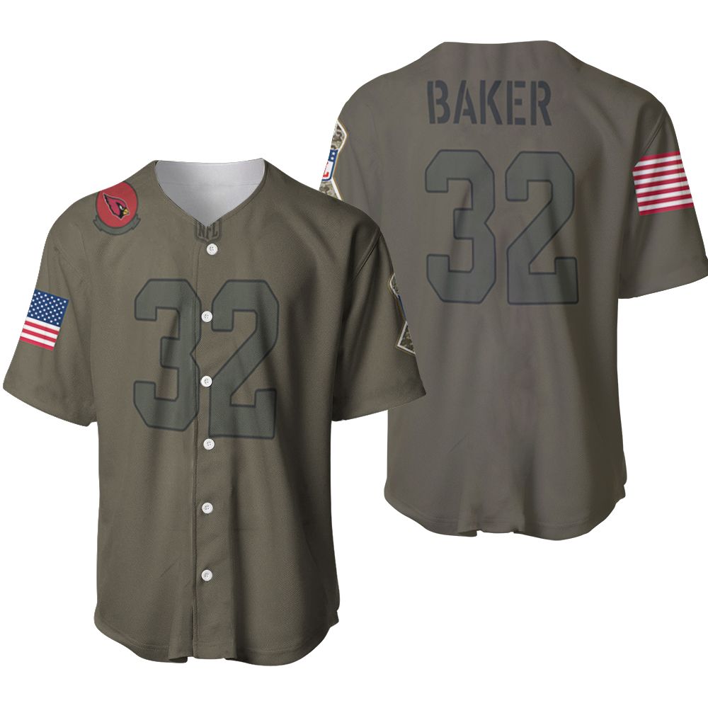 Arizona Cardinals Budda Baker #32 Nfl Great Player Camo 2019 Salute To Service 3d Designed Allover Gift For Arizona Fans Baseball Jersey