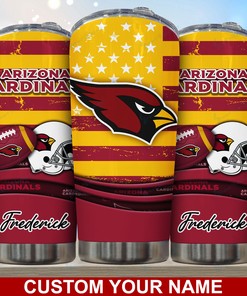 Arizona Cardinals Custom Name Tumbler for Arizona Cardinals Fans