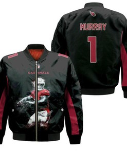 Arizona Cardinals Kyler Murray 1 NFL Black Color Rush Legend Gift For Cardinals Fans Bomber Jacket