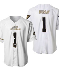 Arizona Cardinals Kyler Murray #1 Nfl Great Player White 100th Season Golden Brandedition 3d Desiged Allover Gift For Arizona Fans Baseball Jersey