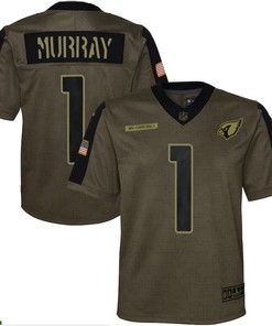 Arizona Cardinals Kyler Murray 1 Nfl Olive 2021 Salute To Service Game Men Jersey For Cardinals Fans