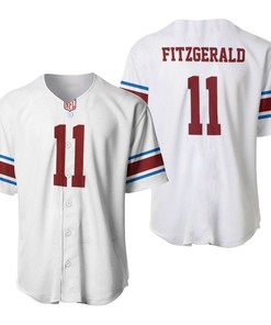 Arizona Cardinals Larry Fitzgerald #11 Great Player Nfl Legacy Vintage White 3d Designed Allover Gift For Arizona Fans Baseball Jersey