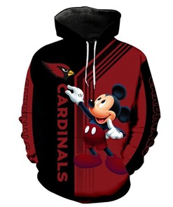 Arizona Cardinals Mickey Mouse 3D Hoodie