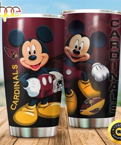 Arizona Cardinals NFL And Mickey Mouse Disney Football Teams Big Logo Gift For Fan Travel Tumbler
