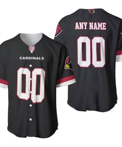 Arizona Cardinals Nfl American Football Team Logo Alternate Game Black 2019 3d Designed Allover Custom Gift For Arizona Fans Baseball Jersey