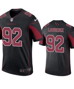 Arizona Cardinals Rashard Lawrence Black Color Rush Legend Jersey
