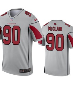 Arizona Cardinals Terrell Mcclain Silver Inverted Legend Jersey