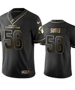 Arizona Cardinals Terrell Suggs Black Golden Edition 2019 Vapor Untouchable Limited Jersey - Mens