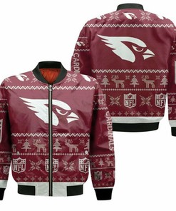 Arizona Cardinals Ugly Sweatshirt Christmas 3D Bomber Jacket Model 364