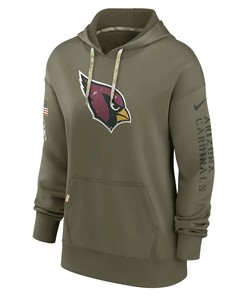 Arizona Cardinals Women's 2022 Salute To Service Performance Pullover Hoodie - Olive