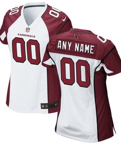 Arizona Cardinals Womens Custom Game Jersey - White Custom Jerseys Nfl