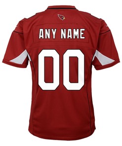 Arizona Cardinals Youth Team Custom Game Jersey - Cardinal