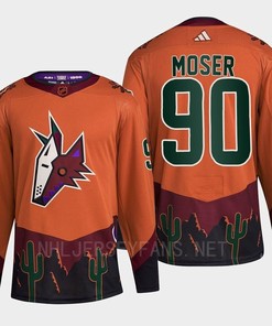 Arizona Coyotes 2022 Reverse Retro 2.0 Janis Moser 90 Orange Primegreen Jersey Men's