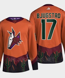 Arizona Coyotes 2022 Reverse Retro 2.0 Nick Bjugstad 17 Orange Primegreen Jersey Men's