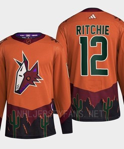 Arizona Coyotes 2022 Reverse Retro 2.0 Nick Ritchie 12 Orange Primegreen Jersey Men's