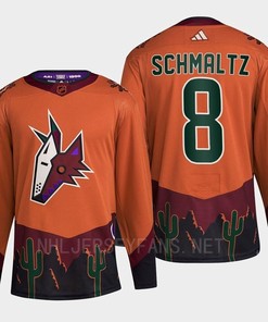 Arizona Coyotes 2022 Reverse Retro 2.0 Nick Schmaltz 8 Orange Primegreen Jersey Men's