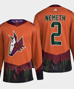 Arizona Coyotes 2022 Reverse Retro 2.0 Patrik Nemeth 2 Orange Primegreen Jersey Men's