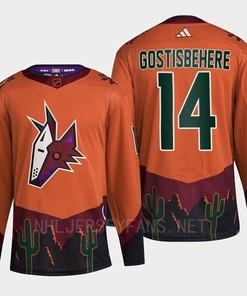 Arizona Coyotes 2022 Reverse Retro 2.0 Shayne Gostisbehere 14 Orange Primegreen Jersey Men's