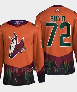 Arizona Coyotes 2022 Reverse Retro 2.0 Travis Boyd 72 Orange Primegreen Jersey Men's