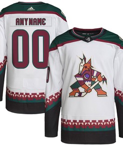 Arizona Coyotes Adidas Primegreen Authentic Pro Custom Jersey - White Custom Jerseys Nhl