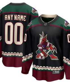 Arizona Coyotes Fanatics Branded 2021/22 Home Breakaway Custom Jersey - Black Custom Jerseys Nhl
