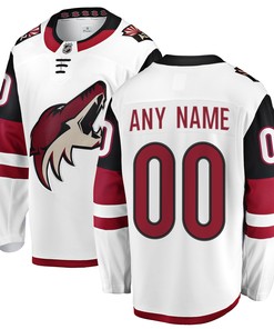 Arizona Coyotes Fanatics Branded Away Breakaway Custom Jersey White Custom Jerseys Nhl