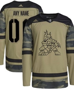 Arizona Coyotes Military Appreciation Team Custom Practice Jersey - Camo