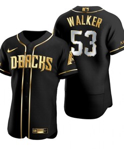 Arizona Diamondbacks #53 Christian Walker Mlb Golden Brandedition Black Jersey Gift For Diamondbacks Fans