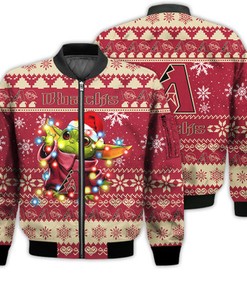 Arizona Diamondbacks Baby Yoda Star Wars Sports Football American Ugly Christmas Gifts Unisex 3D Bomber Jacket