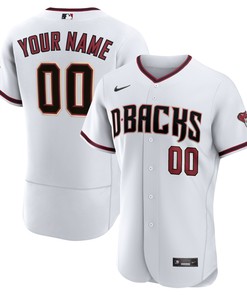 Arizona Diamondbacks Home Authentic Custom Jersey - White Custom Jerseys Mlb